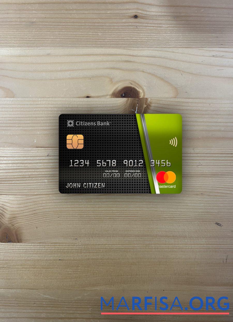 Downloadable USA Citizens bank mastercard photolook front example